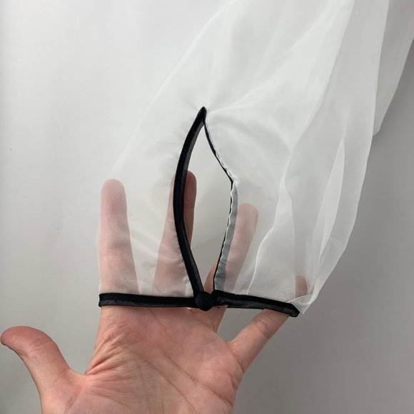 Anthropologie Maeve Sheer Bow Front Jacket L - Picture 5 of 8